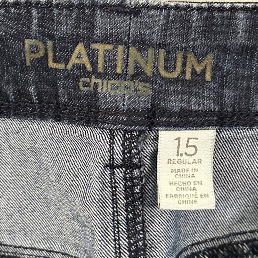Chico's Platinum Ankle Jeans Size 1.5 (10) Dark Wash - Picture 10 of 15